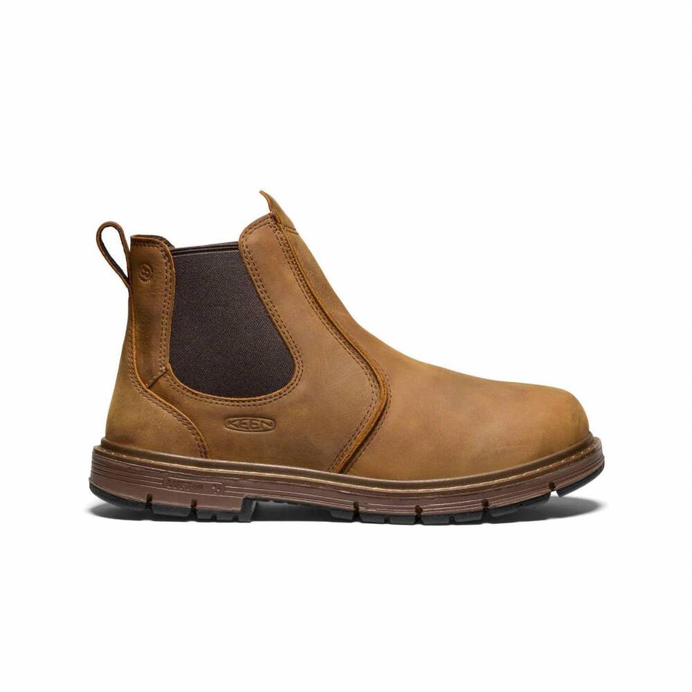 NEW KEEN women's belgian gum soft toe san jose 90° heel work boot in brown